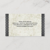 Welder | Grunge | Diamantbeschichteter Stahl Visitenkarte (Rückseite)