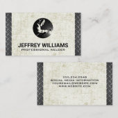 Welder | Grunge | Diamantbeschichteter Stahl Visitenkarte (Vorne/Hinten)