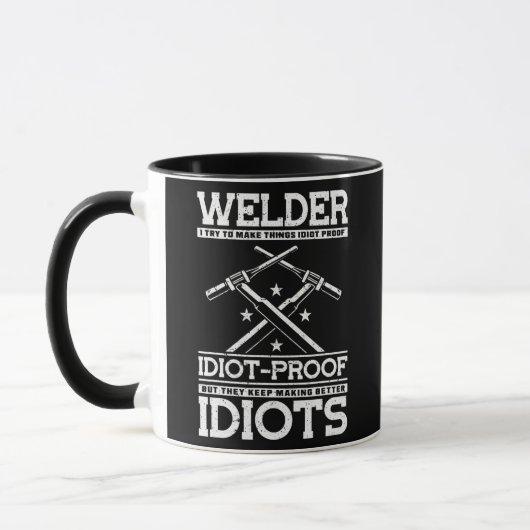Welder ich versuche, Dinge ohne Beweise zu machen, Tasse (Links)