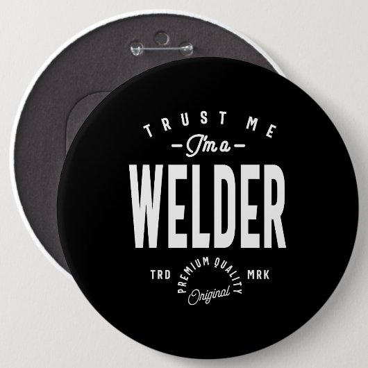 Welder Job Title Gift Button (Vorne & Hinten)
