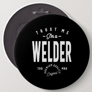 Welder Job Title Gift Button
