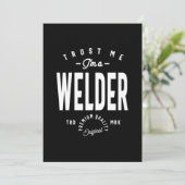 Welder Job Title Gift Einladung (Stehend Vorderseite)