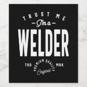 Welder Job Title Gift Weinetikett (Einzelnes Label)