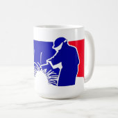 Welder League - Iconic Logo Style Welding Design Kaffeetasse (VorderseiteRechts)