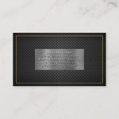 Welder | Leather Mesh Business Card Visitenkarte (Rückseite)