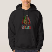 Welder Leopard Red White Green Plaid Christmas Tre Hoodie (Vorderseite)