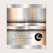 Welder | Metall gebürstet mit Rivets Hintergrund Visitenkarten (Außenseite Aufgefaltet)