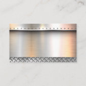 Welder | Metallgeputzte Rivets | Stahl Visitenkarte (Rückseite)