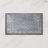 Welder | Metallrivets | Funken Visitenkarte (Rückseite)