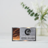 Welder | Metallrivets | Sparks | Metallic Visitenkarte (Stehend Vorderseite)