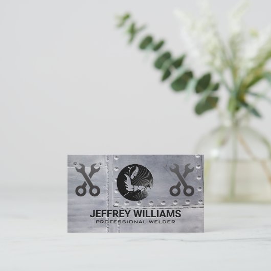 Welder | Metallrivets | Wrenches Visitenkarte (Stehend Vorderseite)