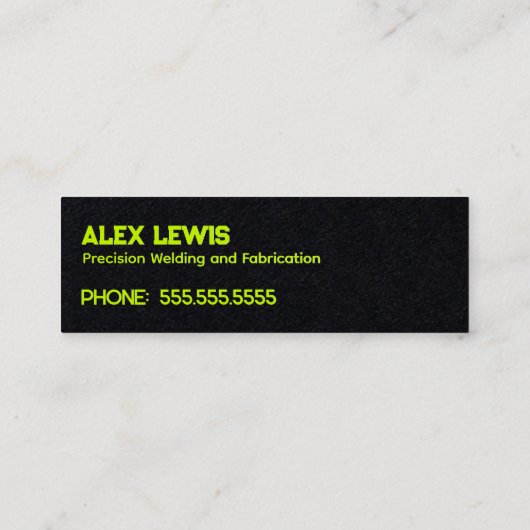 Welder Mini Visitenkarte (Rückseite)