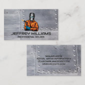 Welder mit Blow Torch | Nieten und Metall Visitenkarte (Vorne/Hinten)