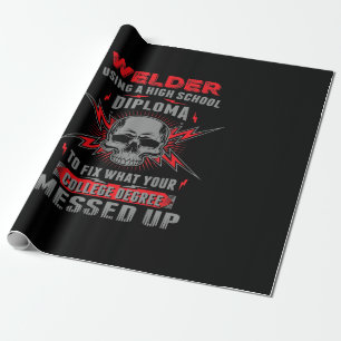 Welder mit einem High School-Diplom, um zu beheben Geschenkpapier