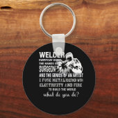 Welder mit Handchirurgen Genius Artist Schlüsselanhänger (Vorderseite)