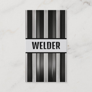 Welder Modern Striping Visitenkarte