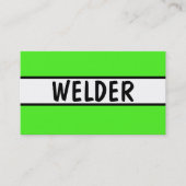 Welder Neon Green Visitenkarte (Vorderseite)
