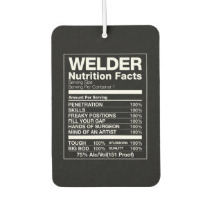 Welder Nutrition Fakten Autolufterfrischer