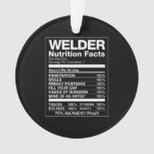 Welder Nutrition Fakten Ornament (Vorderseite)