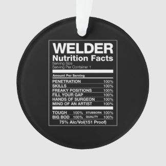 Welder Nutrition Fakten Ornament