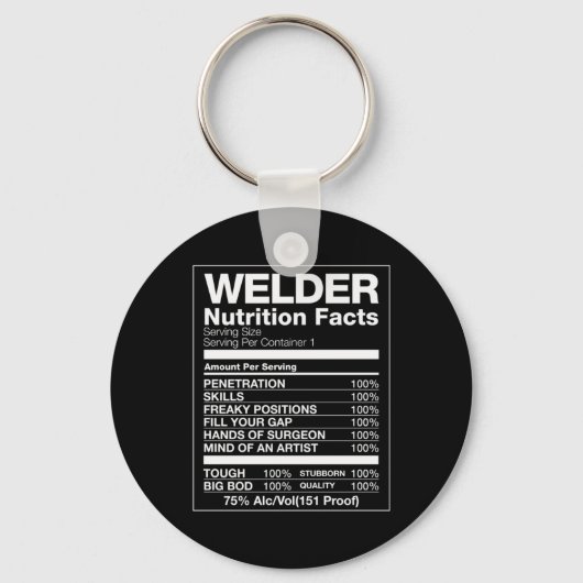 Welder Nutrition Fakten Schlüsselanhänger (Vorderseite)