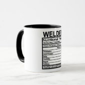 Welder Nutritional Facts Tasse (Vorderseite Links)