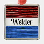 Welder Patriotic Christmas Ornament (Vorne)