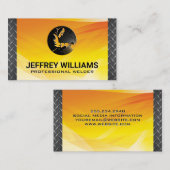 Welder | Plattenstahl | Brandhintergrund Visitenkarte (Vorne/Hinten)