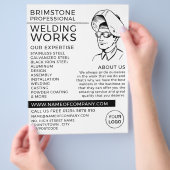 Welder Portrait Sketch, Metallarbeiter, Welder Flyer (Hand)