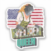 Welder Queen-Geschenk für Schweißmädchen Aufkleber (Vorderseite)