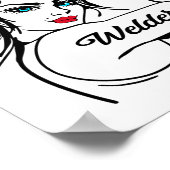 Welder Rosie The Riveter Button Up Poster (Ecke)