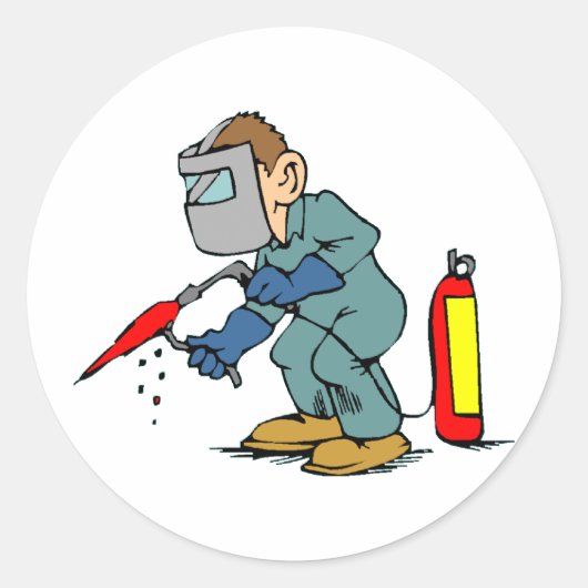 Welder Runder Aufkleber (Vorderseite)