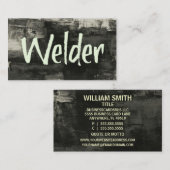 Welder Rustic Business Card Visitenkarte (Vorne/Hinten)