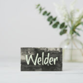 Welder Rustic Business Card Visitenkarte (Stehend Vorderseite)
