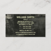 Welder Rustic Business Card Visitenkarte (Rückseite)