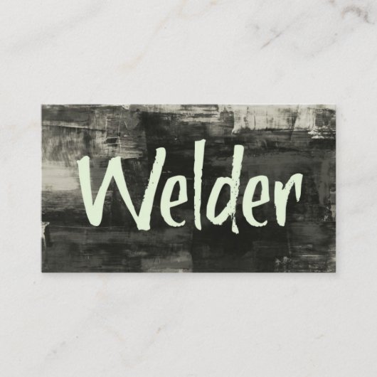 Welder Rustic Business Card Visitenkarte (Vorderseite)