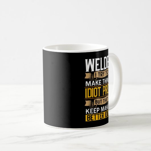 Welder Sarcastic Graphic Funny Schweiding Kaffeetasse (VorderseiteRechts)