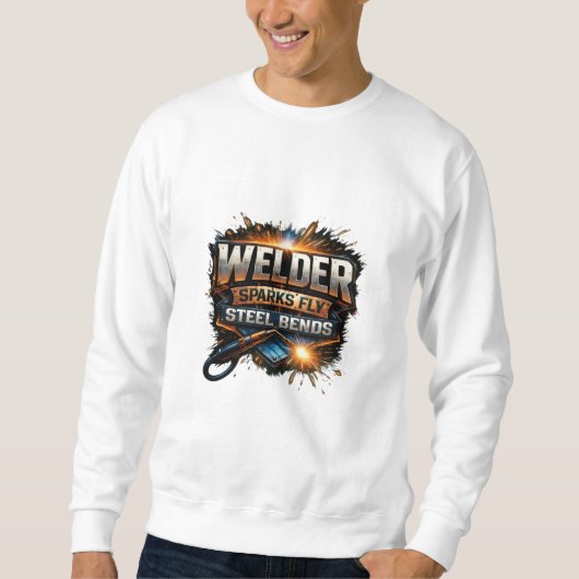 Welder Sparks Fly Steel Bends Industrial Tee (Vorderseite)
