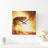 Welder Square Wall Clock Quadratische Wanduhr (Zuhause)