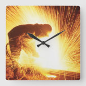 Welder Square Wall Clock Quadratische Wanduhr (Vorderseite)