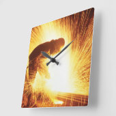 Welder Square Wall Clock Quadratische Wanduhr (Winkel)