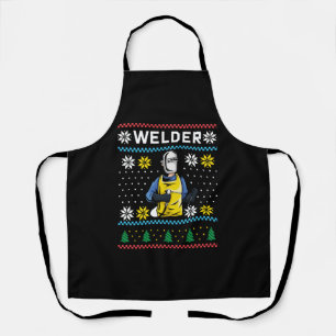 Welder Strick Ugly Christmas Sweater Geschenk Schürze