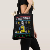 Welder Strick Ugly Christmas Sweater Geschenk Tasche (Von Nahem)