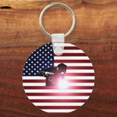 Welder und die amerikanische Flagge Schlüsselanhänger (Vorderseite)