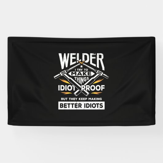 Welder versucht, Dinge herzustellen Banner (Horizontal)