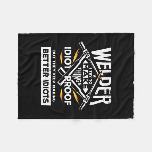 Welder versucht, Dinge herzustellen Fleecedecke (Vorderseite (Horizontal))