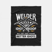 Welder versucht, Dinge herzustellen Fleecedecke (Vorderseite)