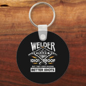 Welder versucht, Dinge herzustellen Schlüsselanhänger (Vorderseite)