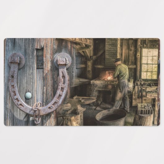 Welder Vintag Blacksmith Horseshoes Etiketten (Design 1)