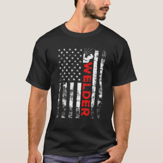Welder Vintage US-amerikanische Flaggenschweißen T-Shirt